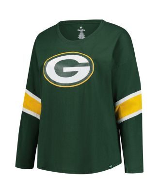 Women's Green Bay Packers Plus Size Redzone 3/4-Sleeve Scoop Neck T-Shirt