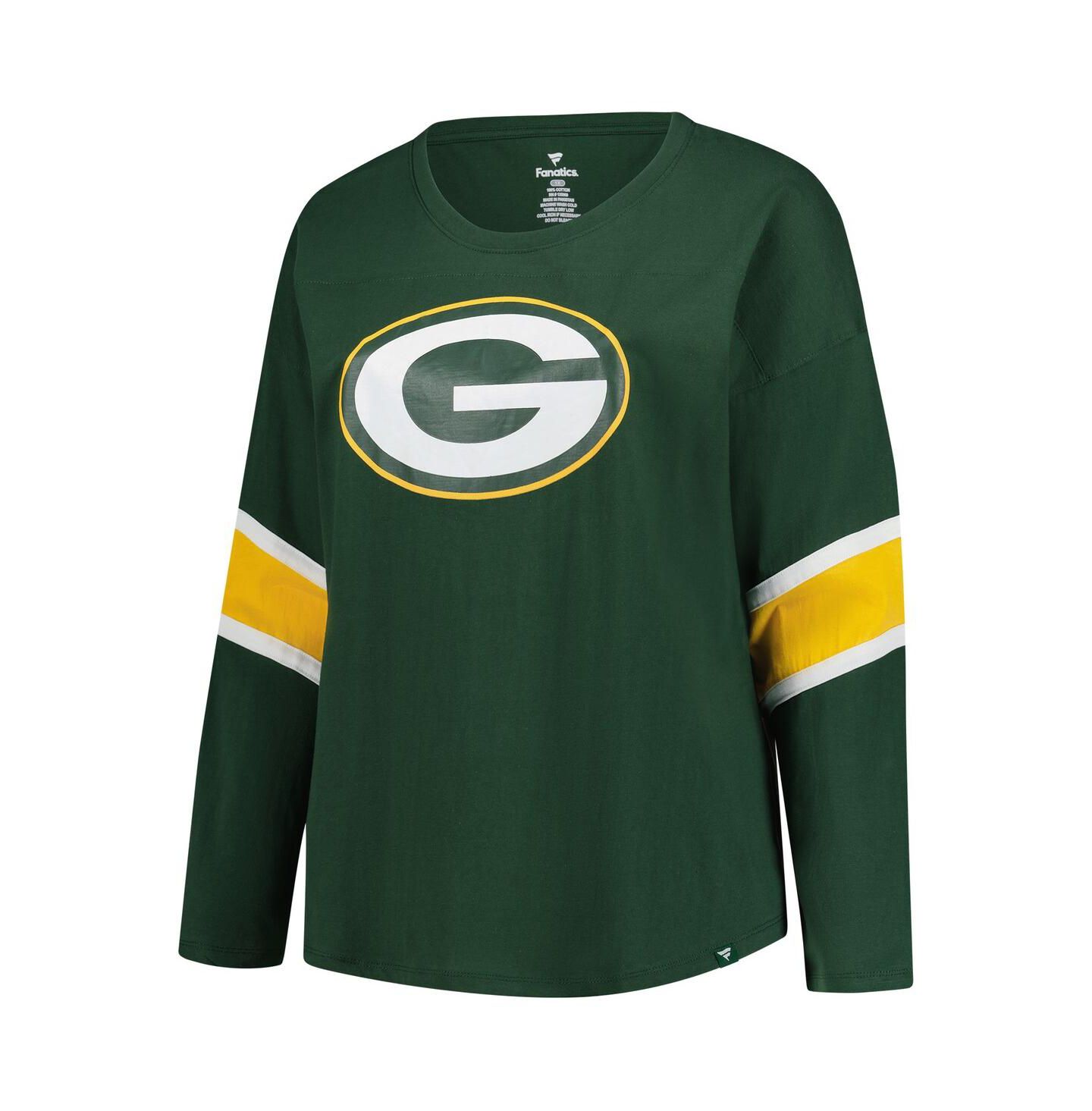 Женская футболка Fanatics Green Bay Packers Plus Size Redzone 3/4-Sleeve Scoop Neck — фото 3