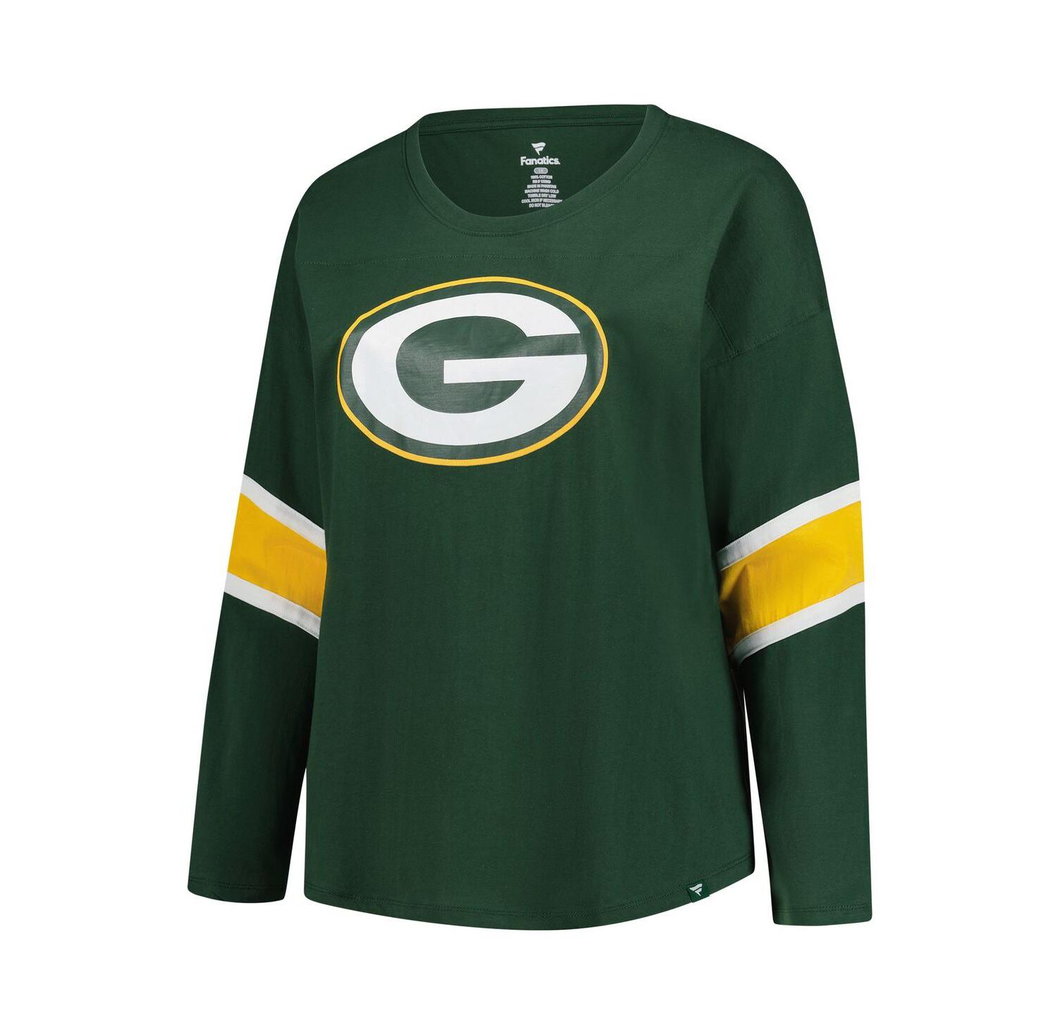 Women's Green Bay Packers Plus Size Redzone 3/4-Sleeve Scoop Neck T-Shirt
