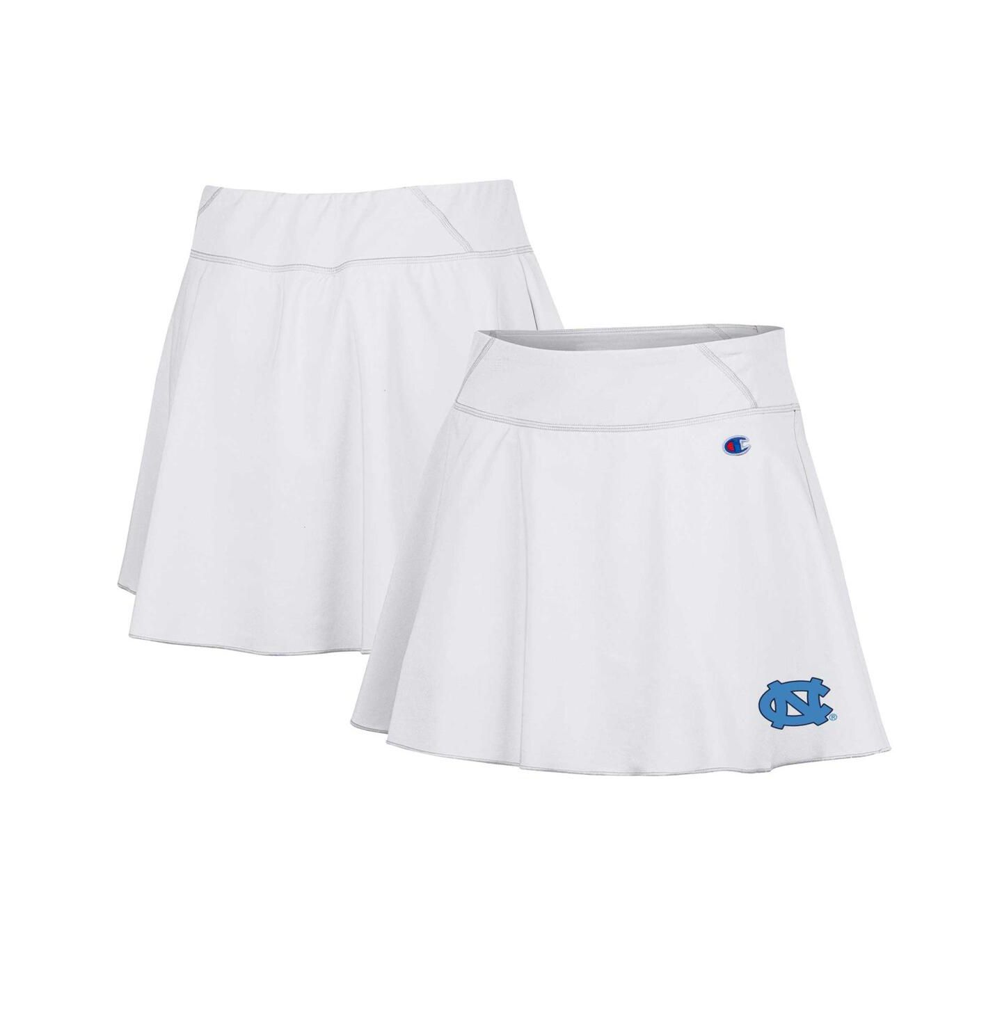 Женская юбка-шорты Champion White North Carolina Tar Heels Tailgate Soft Touch Skort — фото 1