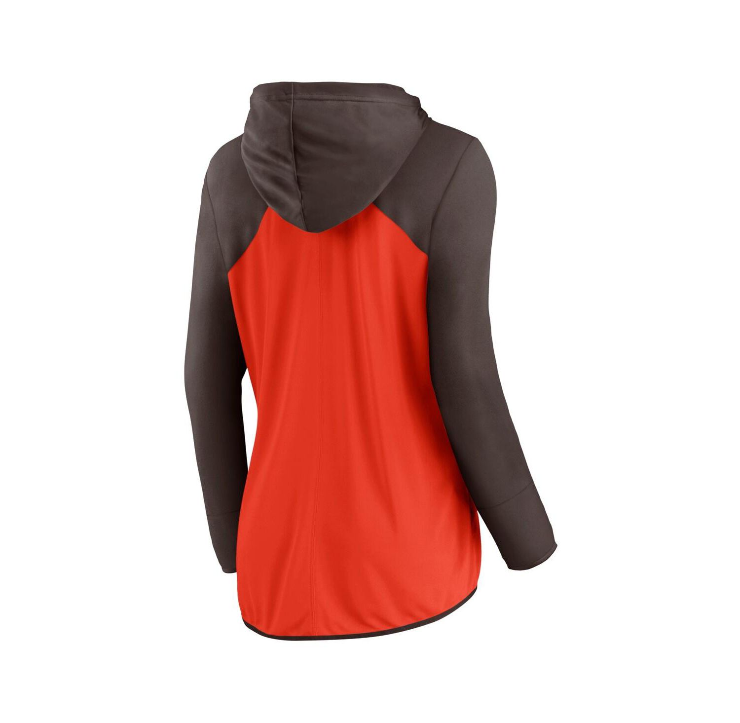 Women's Orange/Brown Cleveland Browns Script Full-Zip Hoodie