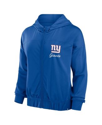 Women's Royal New York Giants Script Lock Full-Zip Hoodie