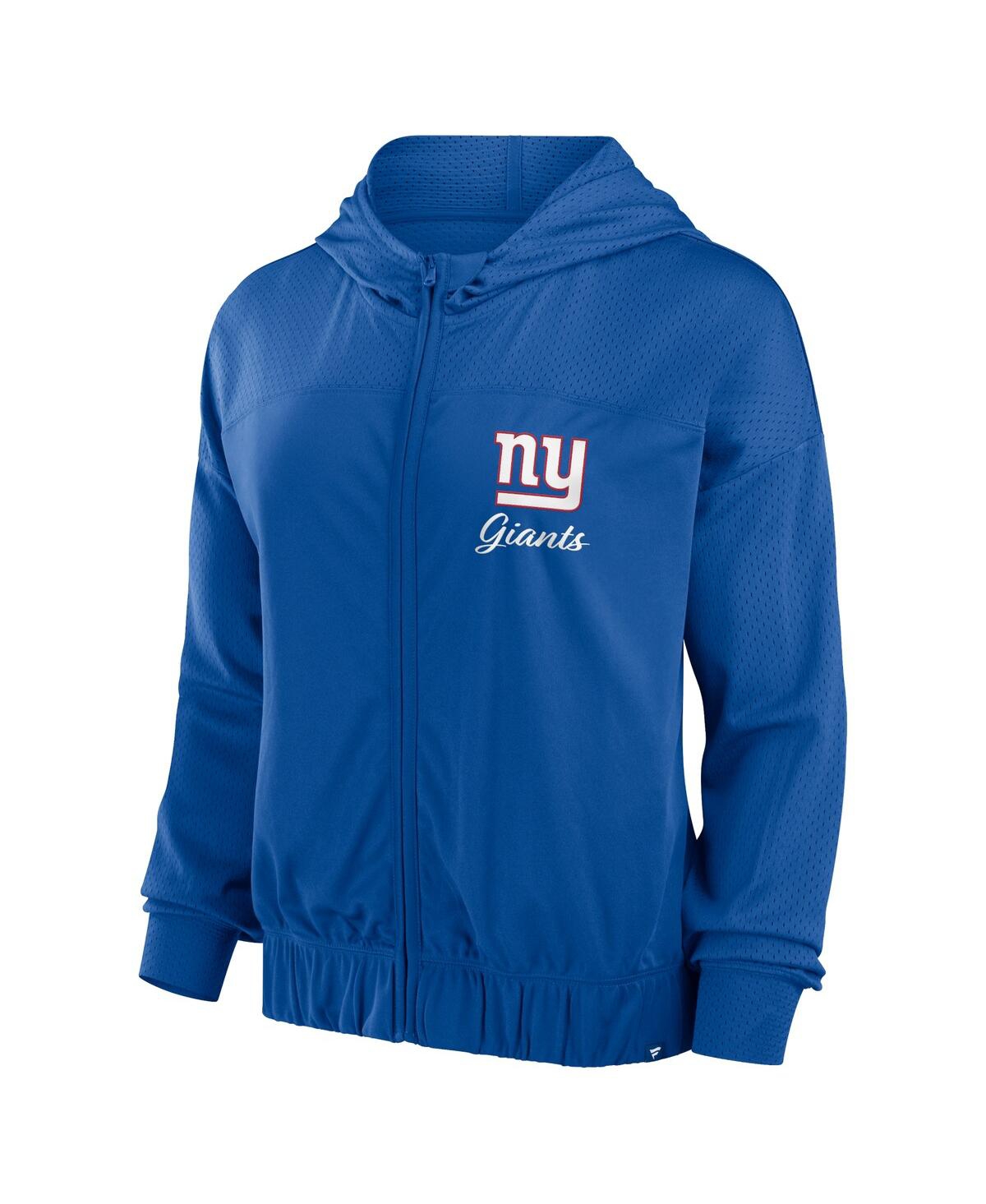 Fanatics Women's Royal New York Giants Script Lock Full-zip Hoodie In Blue