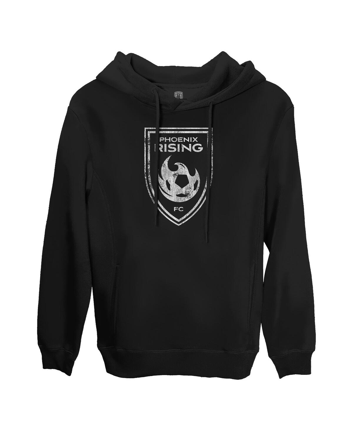 1863fc Men's Black Phoenix Rising Fc Fleece Pullover Hoodie In Black