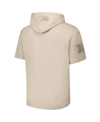 Men's Tan Seattle Seahawks Neutrals Capsule Short Sleeve Pullover Hoodie