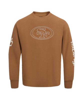 Men's Christian McCaffrey Brown San Francisco 49ers Pullover Crewneck Sweatshirt