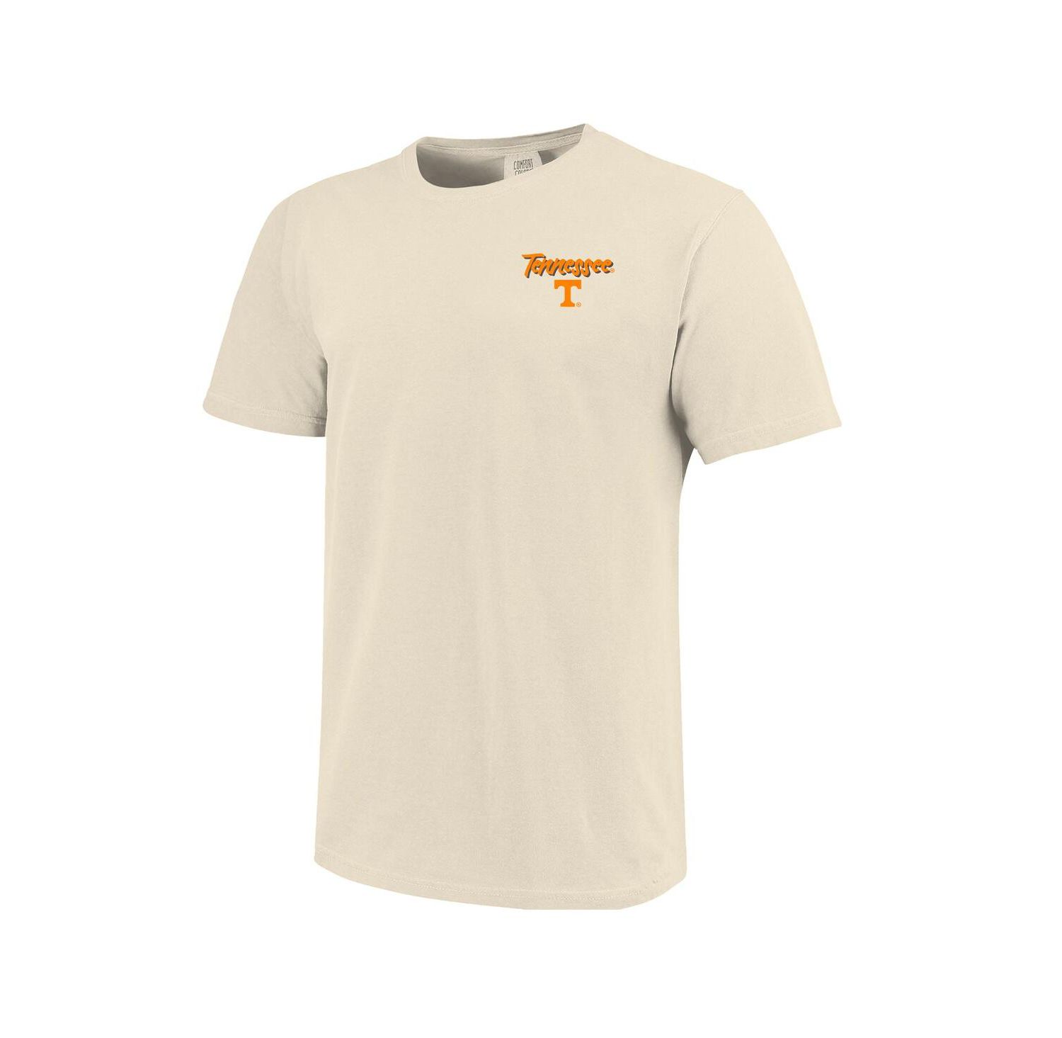Men's Natural Tennessee Volunteers Comfort Colors Hand-Drawn Campus Stack T-Shirt