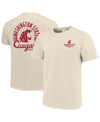 Men's Cream Washington State Cougars Comfort Colors Mascot Overlay T-Shirt