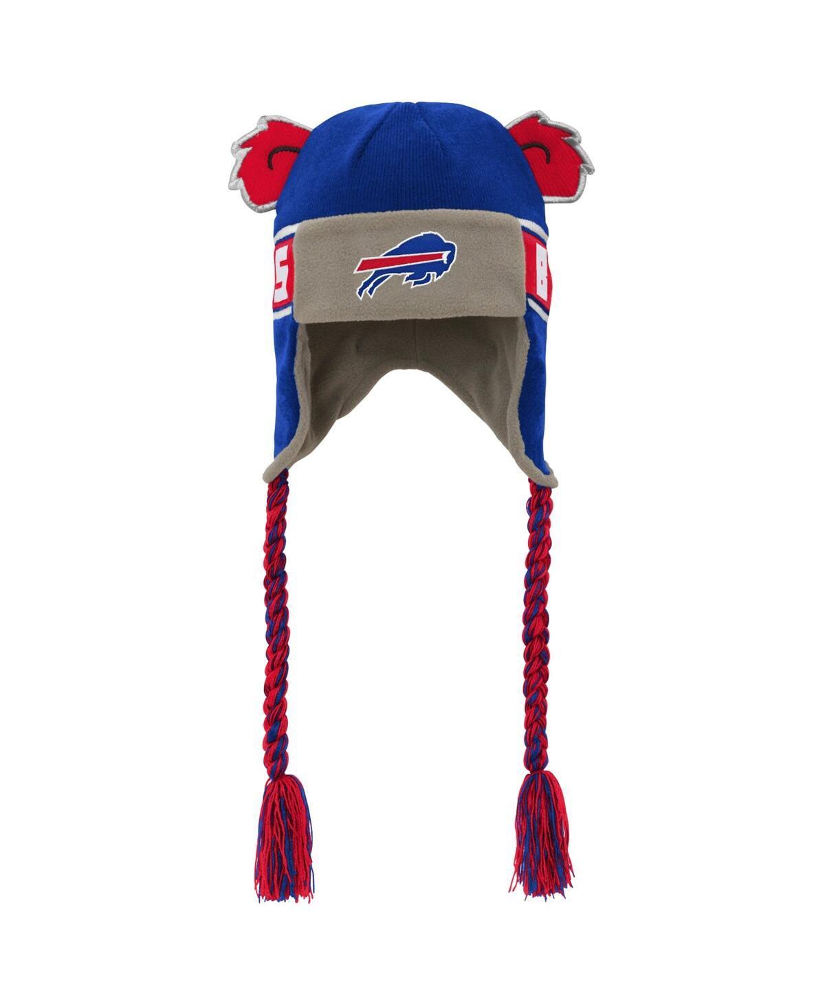 Outerstuff Big Boys And Girls Royal Buffalo Bills Wordmark Ears Trooper Knit Hat In Multi