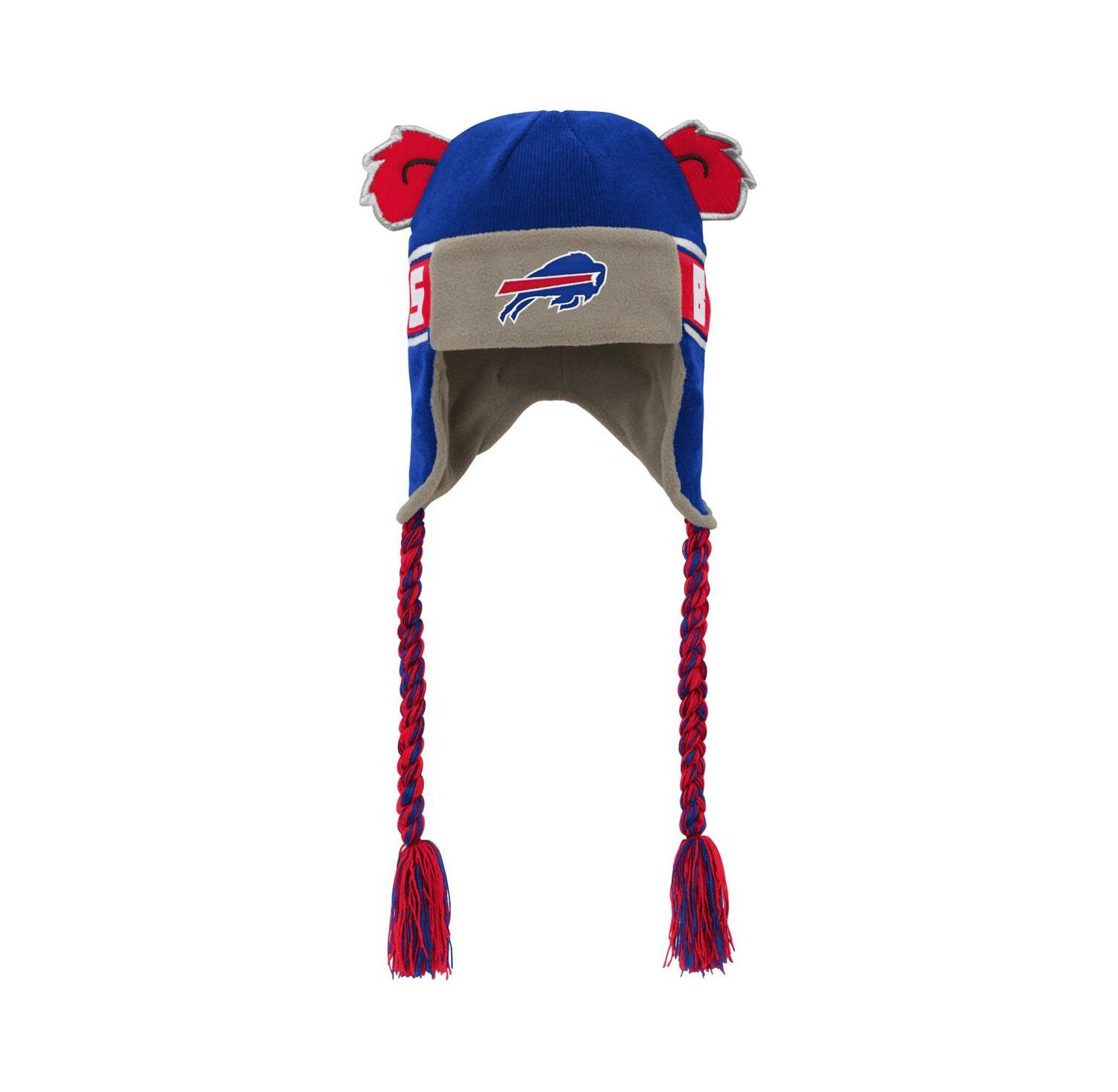 Big Boys and Girls Royal Buffalo Bills Wordmark Ears Trooper Knit Hat