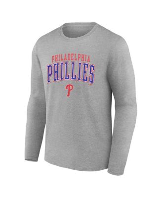 Men's No Color Philadelphia Phillies Iconic Tricode Long Sleeve T-Shirt