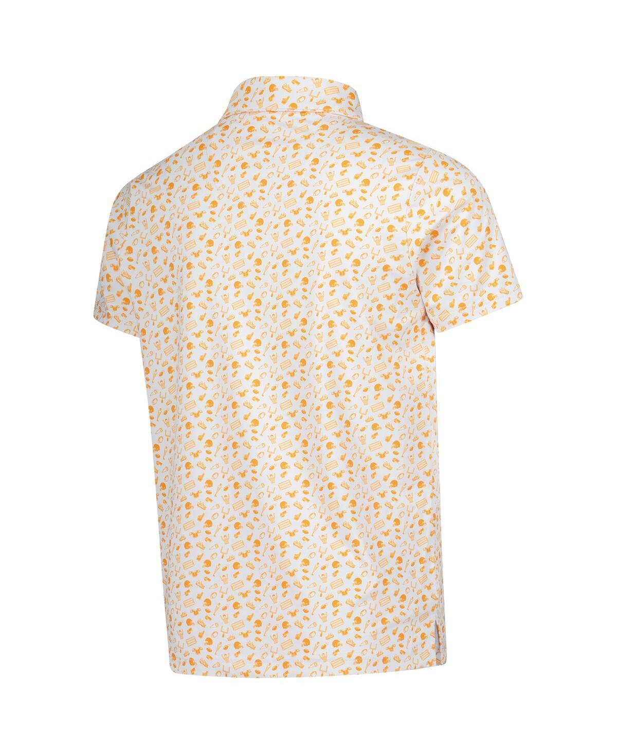 Garb Big Boys And Girls Tennessee Orange Tennessee Volunteers Tom Allover Print Performance Polo Shirt In Multi