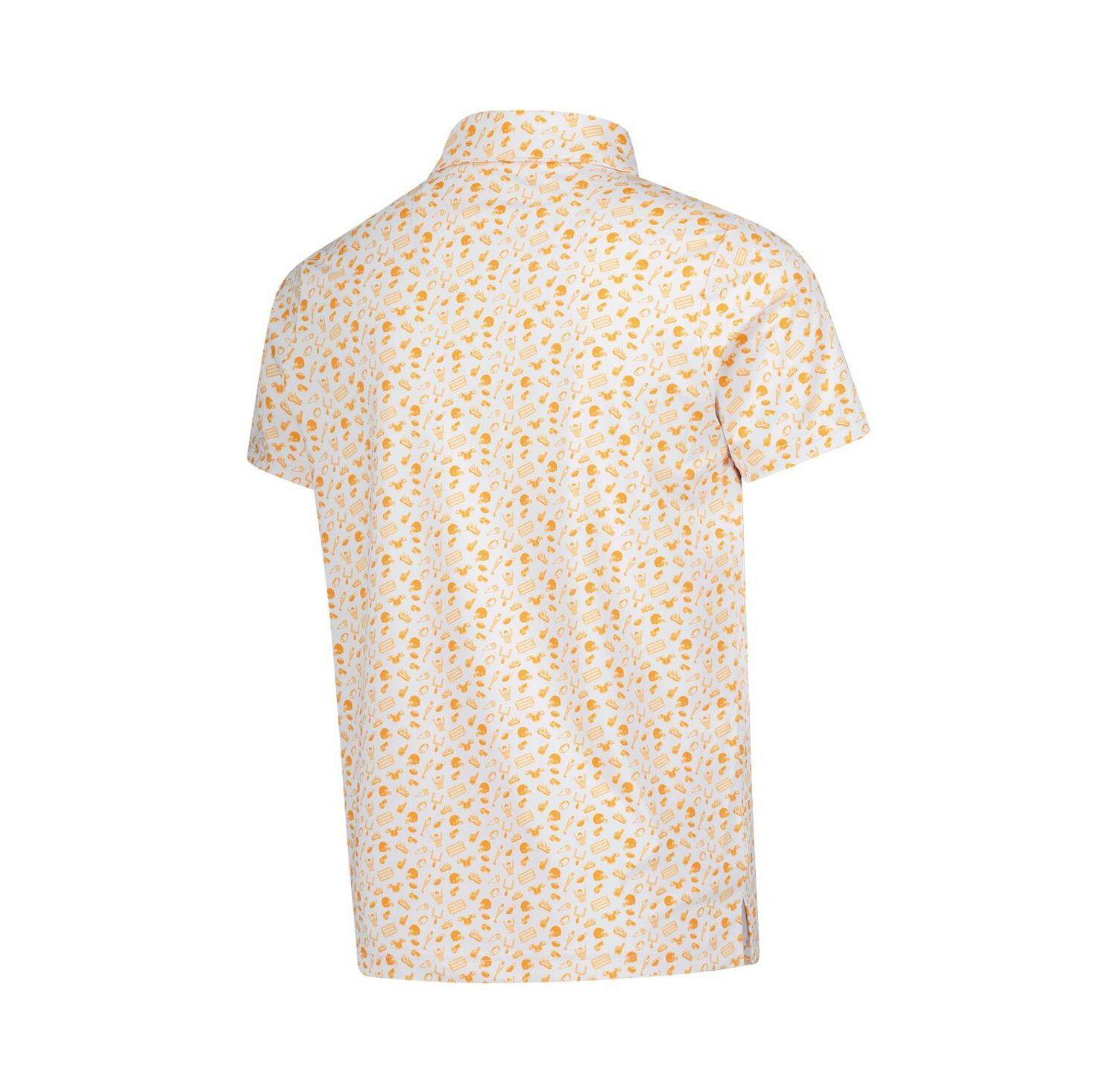 Big Boys and Girls Tennessee Orange Tennessee Volunteers Tom Allover Print Performance Polo Shirt