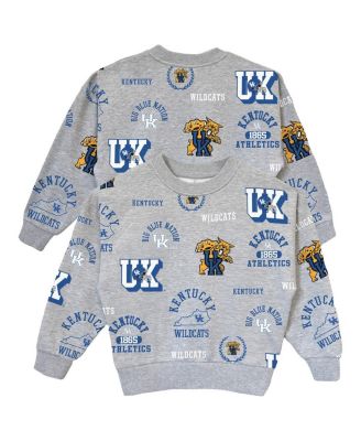 Gameday Couture - Big Girls Gray Kentucky Wildcats Always On Repeat Pullover Sweatshirt