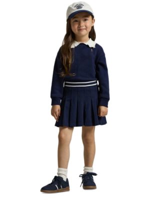 Girls' 2T-6X Collared Sweatshirt