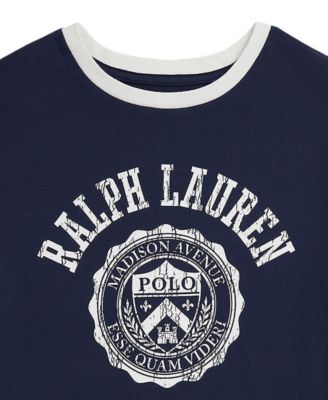 Girls' 7-16 Logo Crest Crewneck T-Shirt