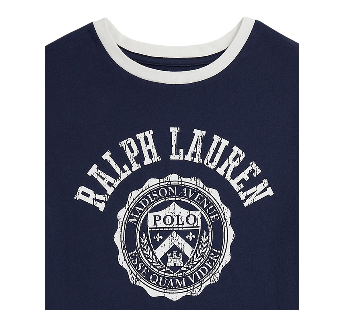 Polo Ralph Lauren Girls 7-16 Logo Crest Crewneck T-Shirt