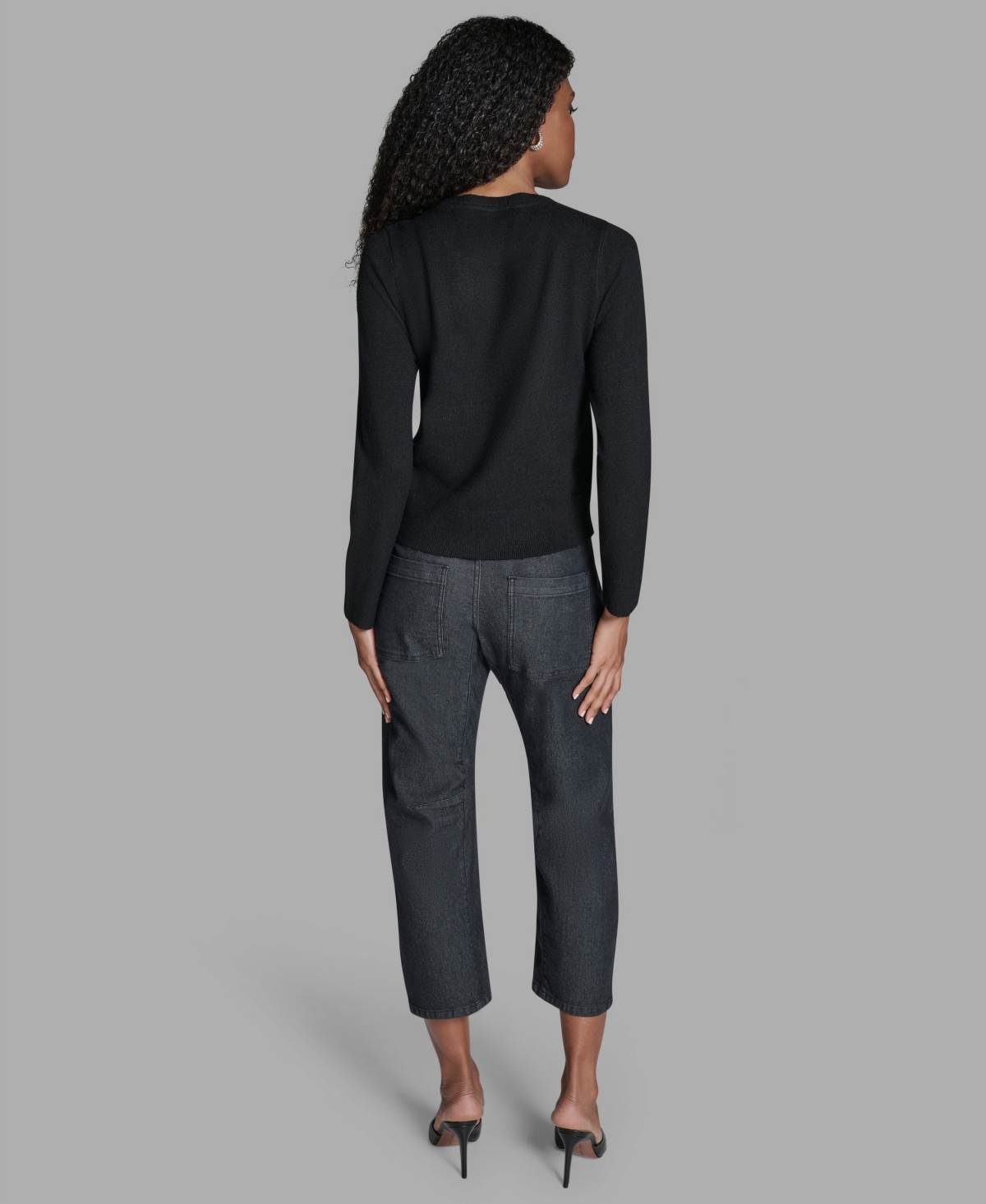 Bcbg Women's Bon Chic Genre Long Sleeve Sweater In Black