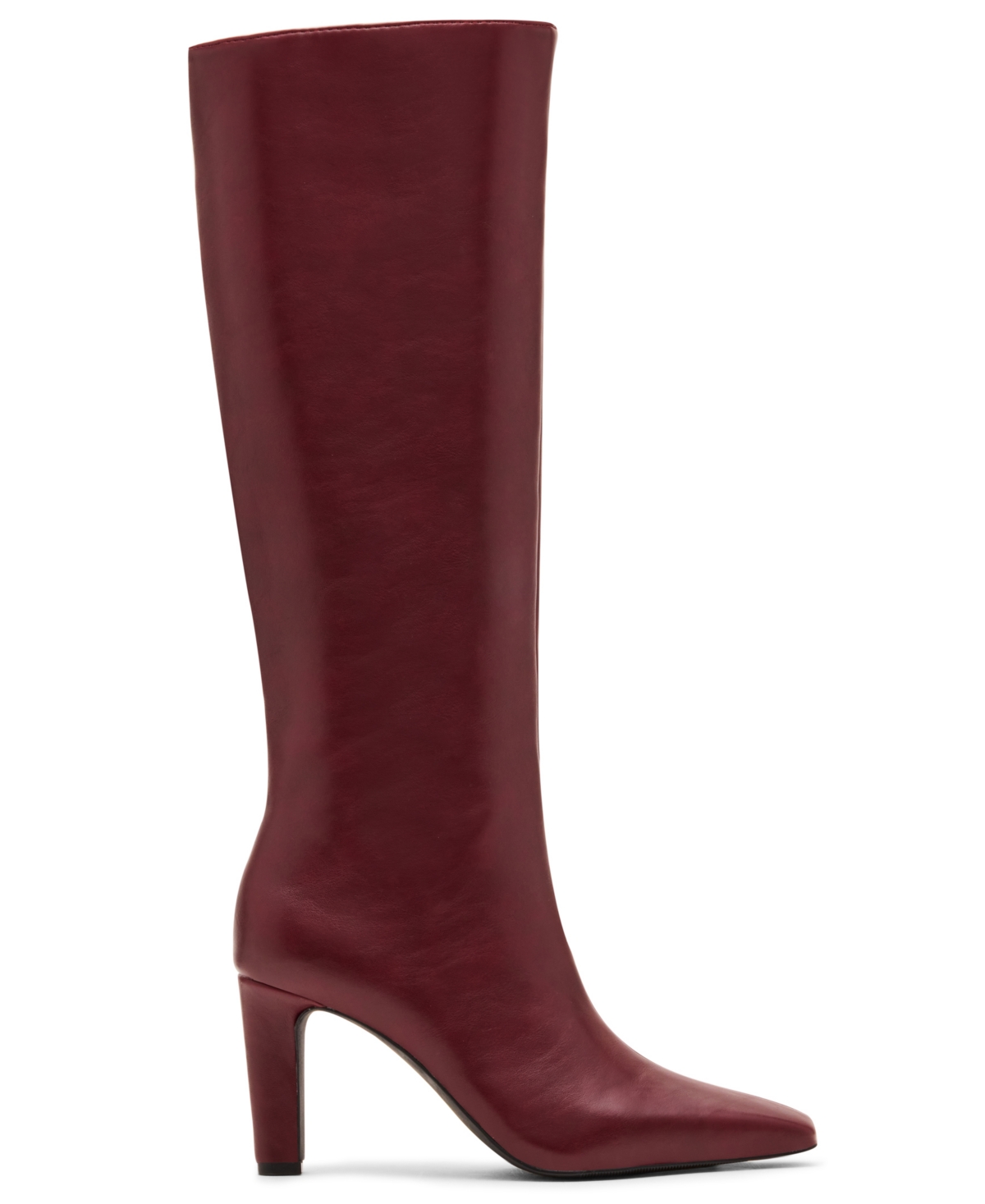 Madden Girl Women's Voyage Knee High Square Toe Dress Boots In Burgundy