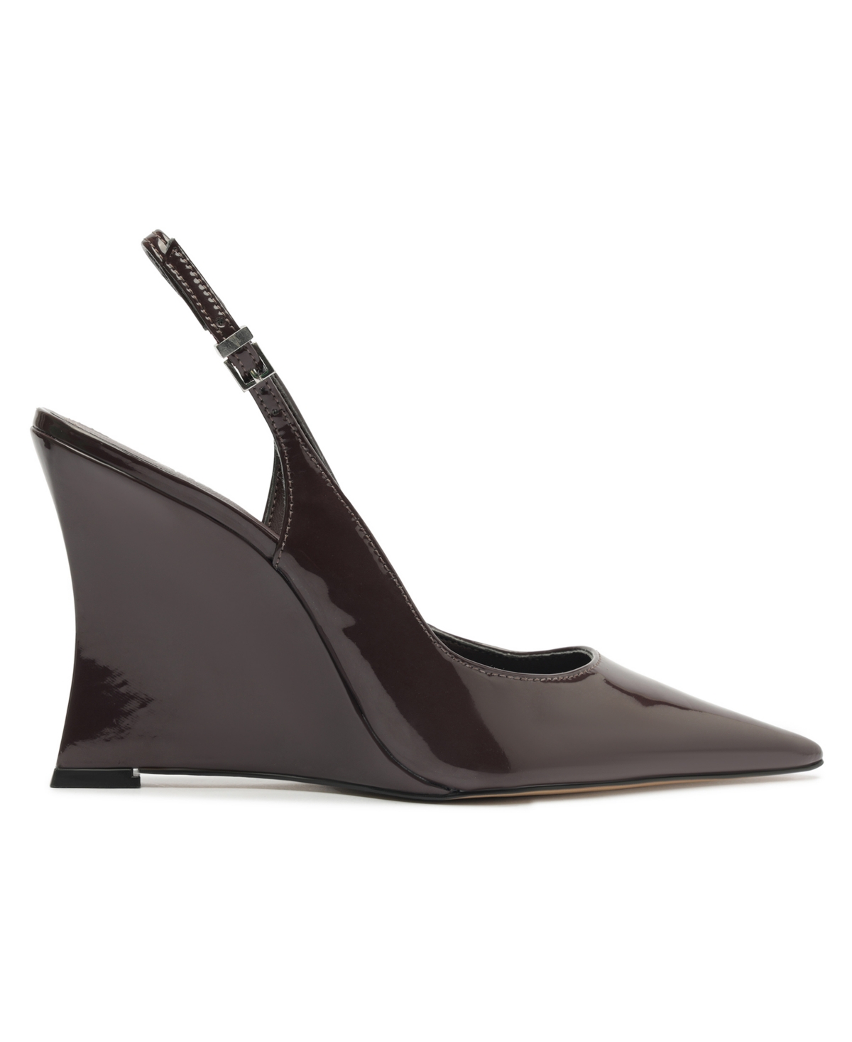 Arezzo Rowen Slingback Pointed Toe Wedge Pump In Black