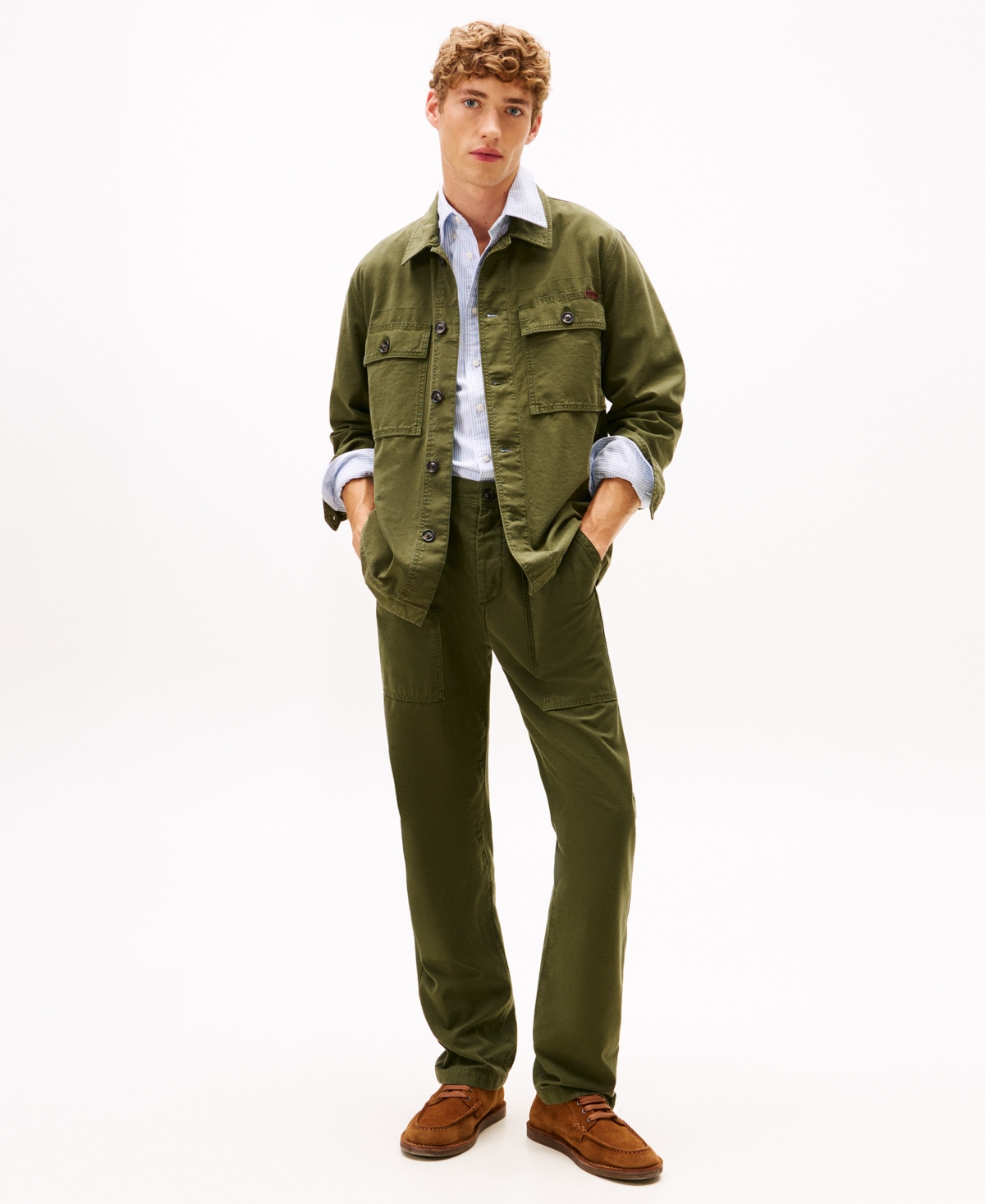 Tommy Hilfiger Men's Utility Collar Shirt Jacket