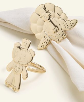 Thanksgiving Day Parade 2025 Brass Napkin Rings, Set of 6, Macy's Exclusive