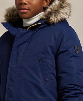 Big Boys Faux-Fur-Trim Down Parka