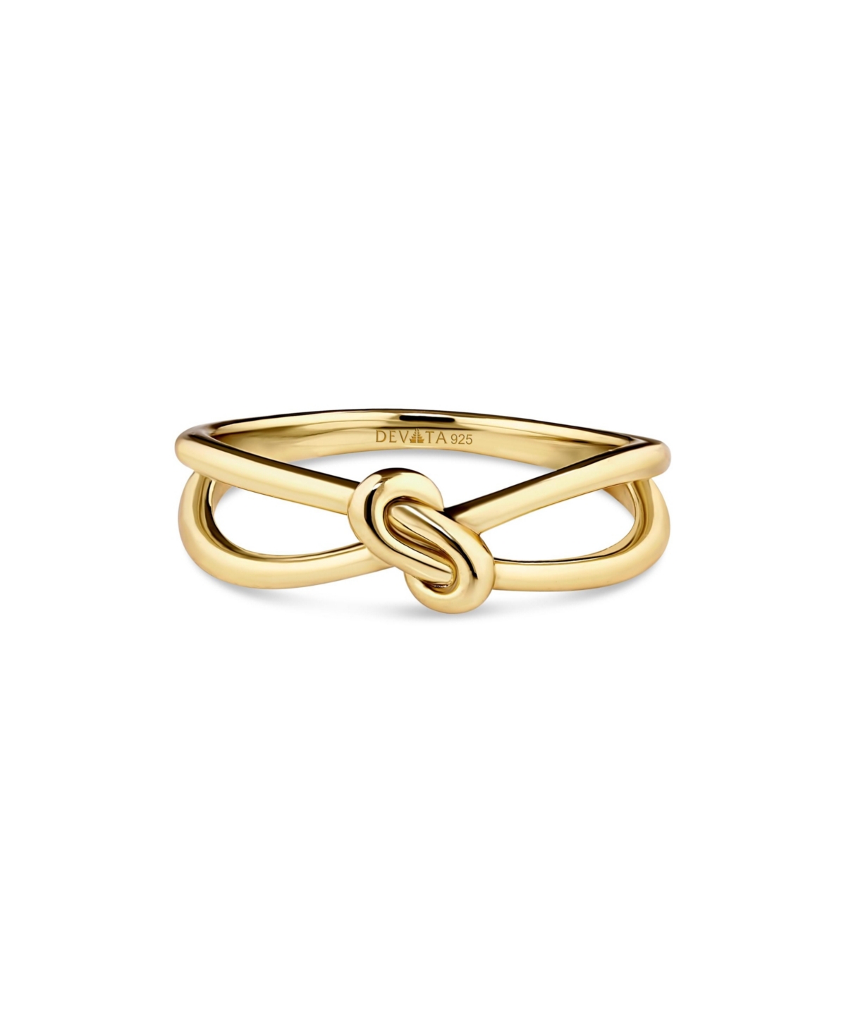 Devata Love Knot Ring in Gold Plated Sterling Silver