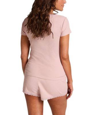 Hunkemoller Women's Pyjama Set Rib Lace