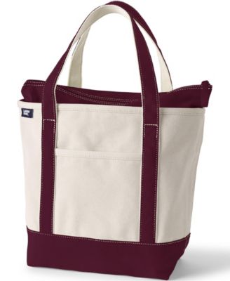 Medium 5 Pocket Zip Top Canvas Tote Bag