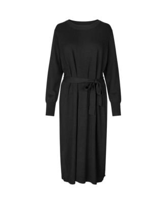Women's MaNisuta Long Sleeve Belted Waist Dress