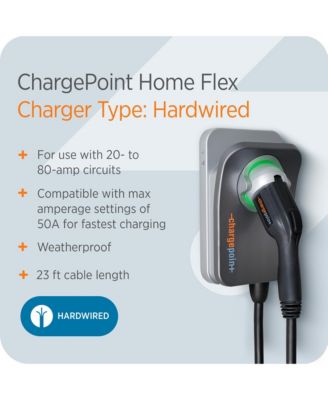 240V Smart Flex Hardwire Charge Station for 20-80A Circuit Breakers