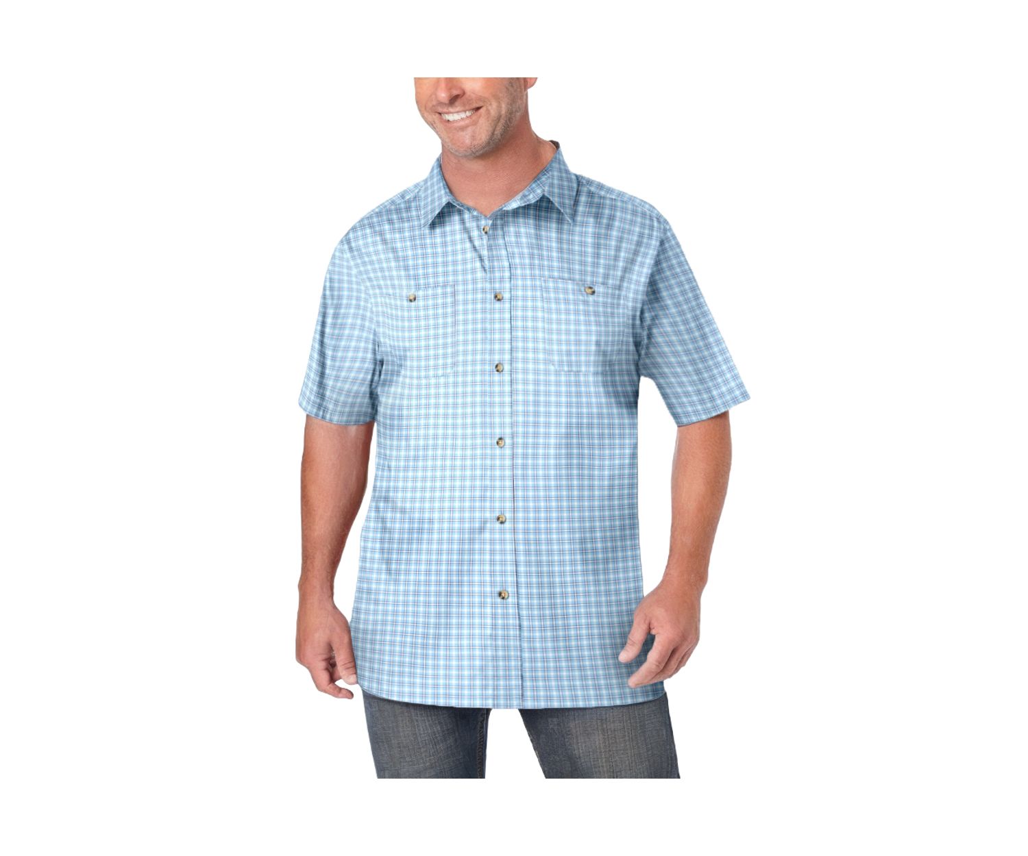 Men's Wrinkle-Resistant Short Sleeve Button Down, Printed