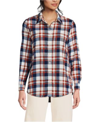 Women's Flannel Boyfriend Long Sleeve Shirt