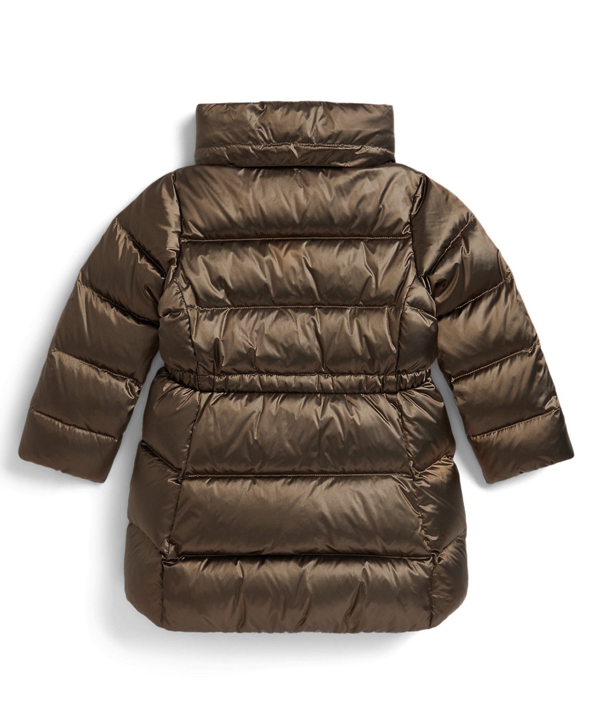 Polo Ralph Lauren Girls 2t-6x Insulated Metallic Outerwear Coat In Brown