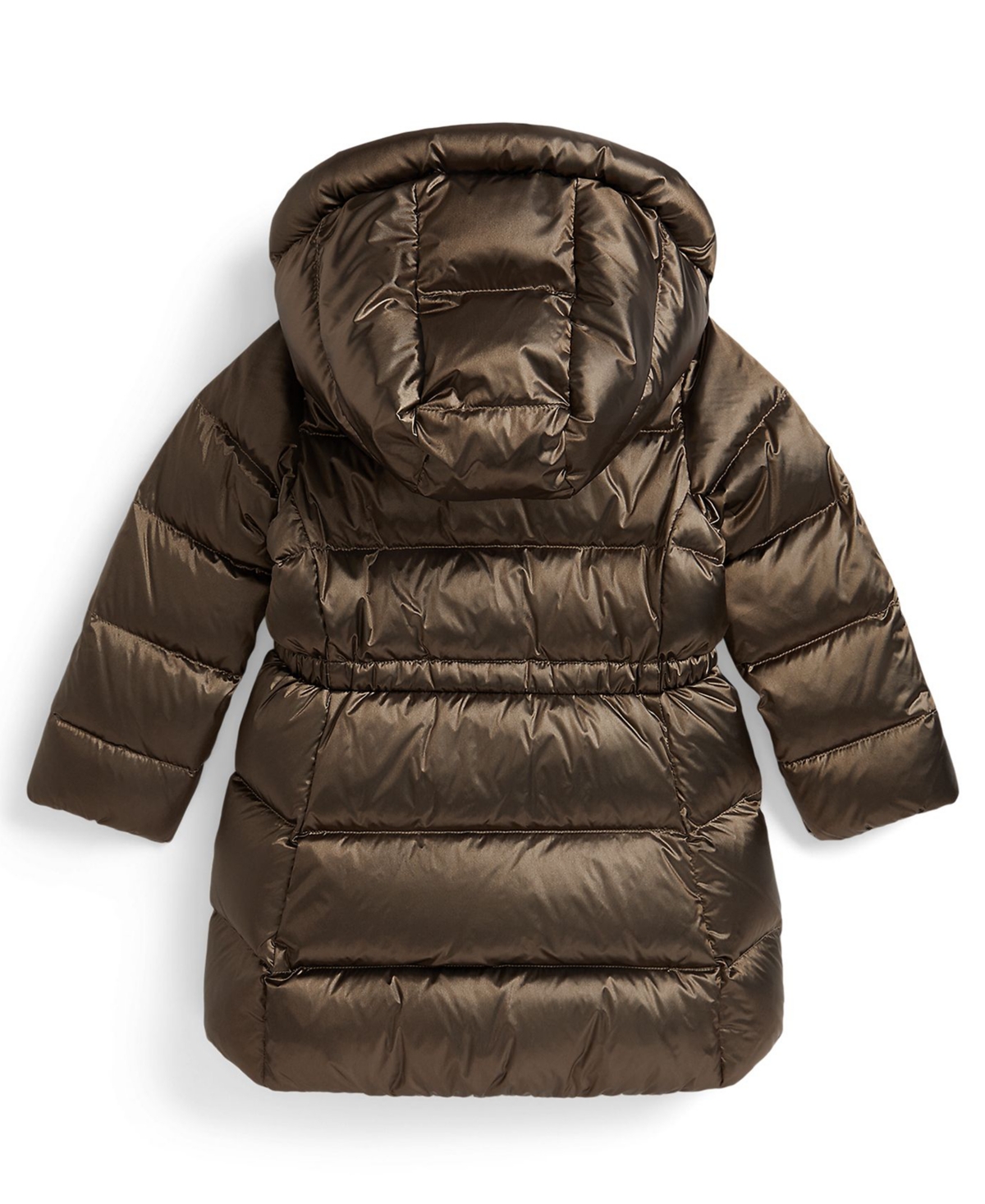 Polo Ralph Lauren Girls 2t-6x Insulated Metallic Outerwear Coat In Brown