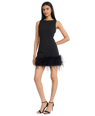 Women's Feather Bottom Mini Dress