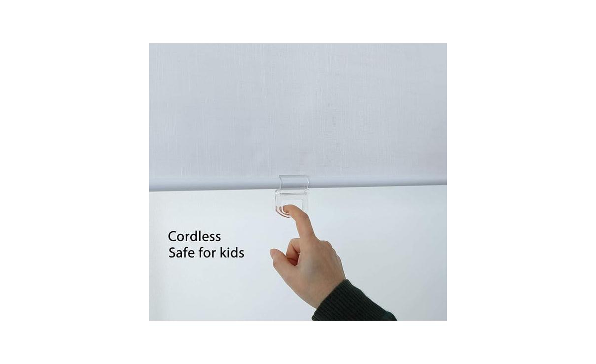 Shadisfy Roller Window Blinds & Shades, Cordless Roller Blinds for Windows, 100% Blackout Window Blinds for Home, 34" W X 64" H, Linen
