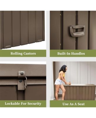 120-Gallon Dark Brown Metal Deck Box