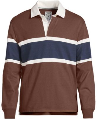 Men's Long Sleeve Stripe Rugby Shirt