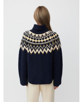 Women's Long Sleeve High Neck Knit Sweater