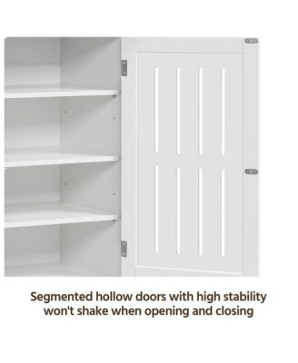 4-Tier Adjustable Shoe Storage Cabinet with 1 Drawer White