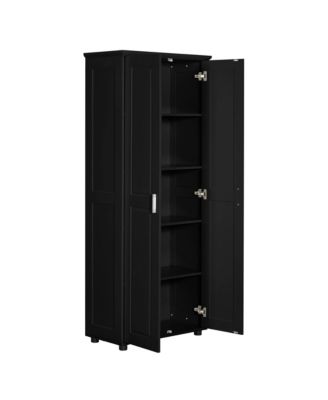 Storage Cabinet with Two Doors for Bathroom, Office, Adjustable Shelf, MDF Board