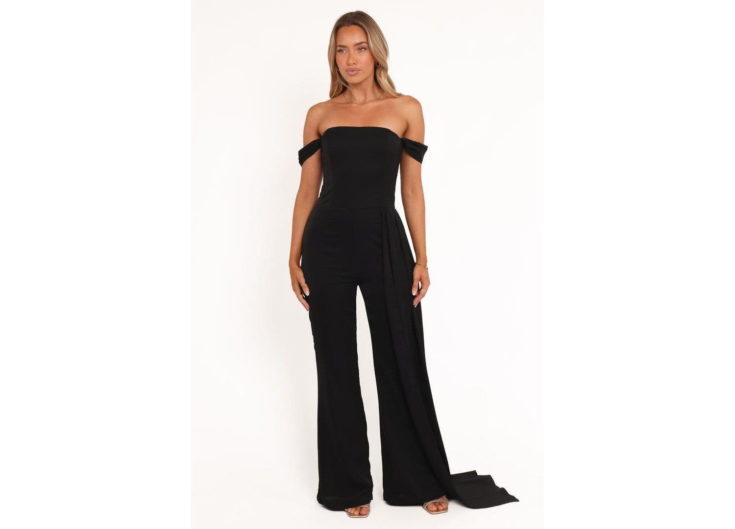 Women's Jenny Off Shoulder Jumpsuit - Black