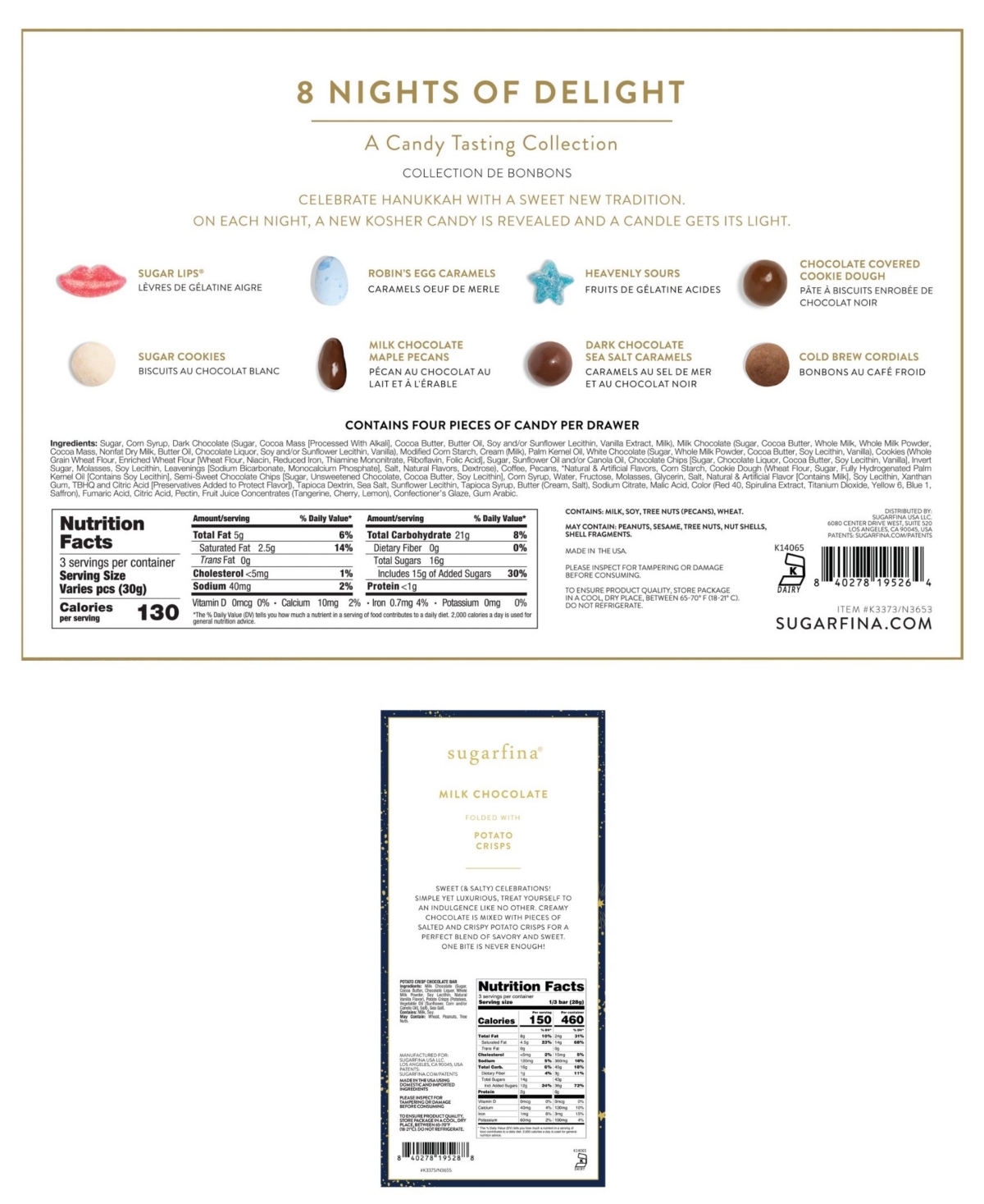 Sugarfina Holiday Eight Nights of Delight Bundle, 2 Piece