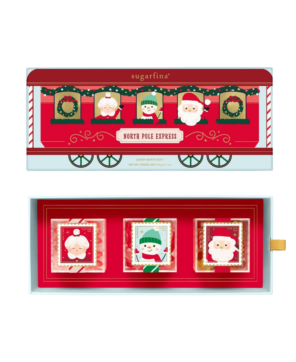 Sugarfina Holiday North Pole Express Candy Bento Box Duo, 2 Piece