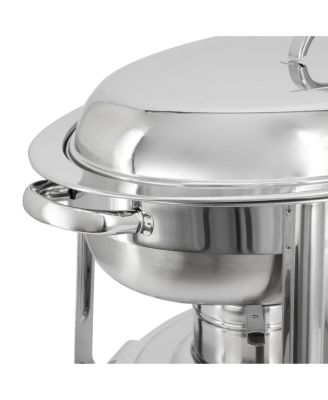 5.8 Quart Stainless Steel Oval Professional Chafing Dish/Food Warmer/Buffet Server Serving Dish