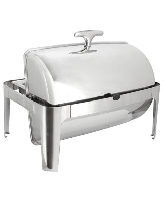 9.5 Quart Oblong Roll Top Stainless Steel Professional Chafing Dish/Food Warmer/Buffet Server Serving Trays