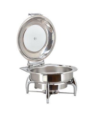 6.3 Quart Stainless Steel Round Professional Chafing Dish/Food Warmer/Buffet Server Serving Dish