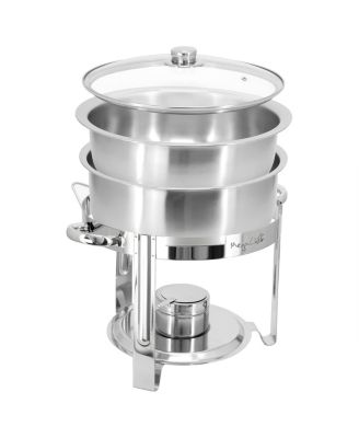 7.9-Quart Stainless Steel Round Chafing Dish and Buffet Server